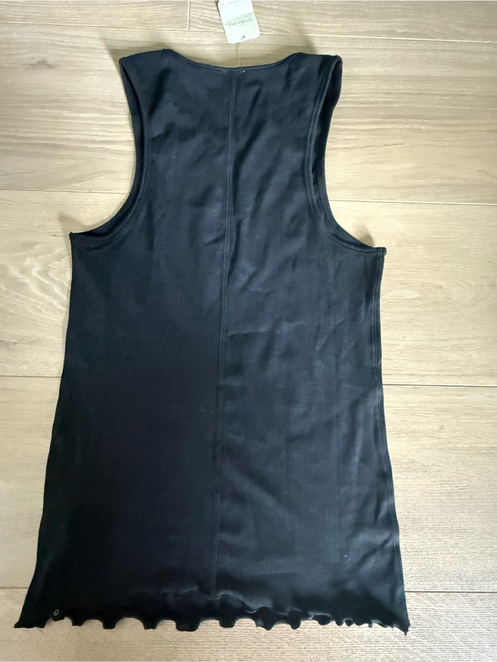 Women's Black Ribbed Sleeveless Tank Top